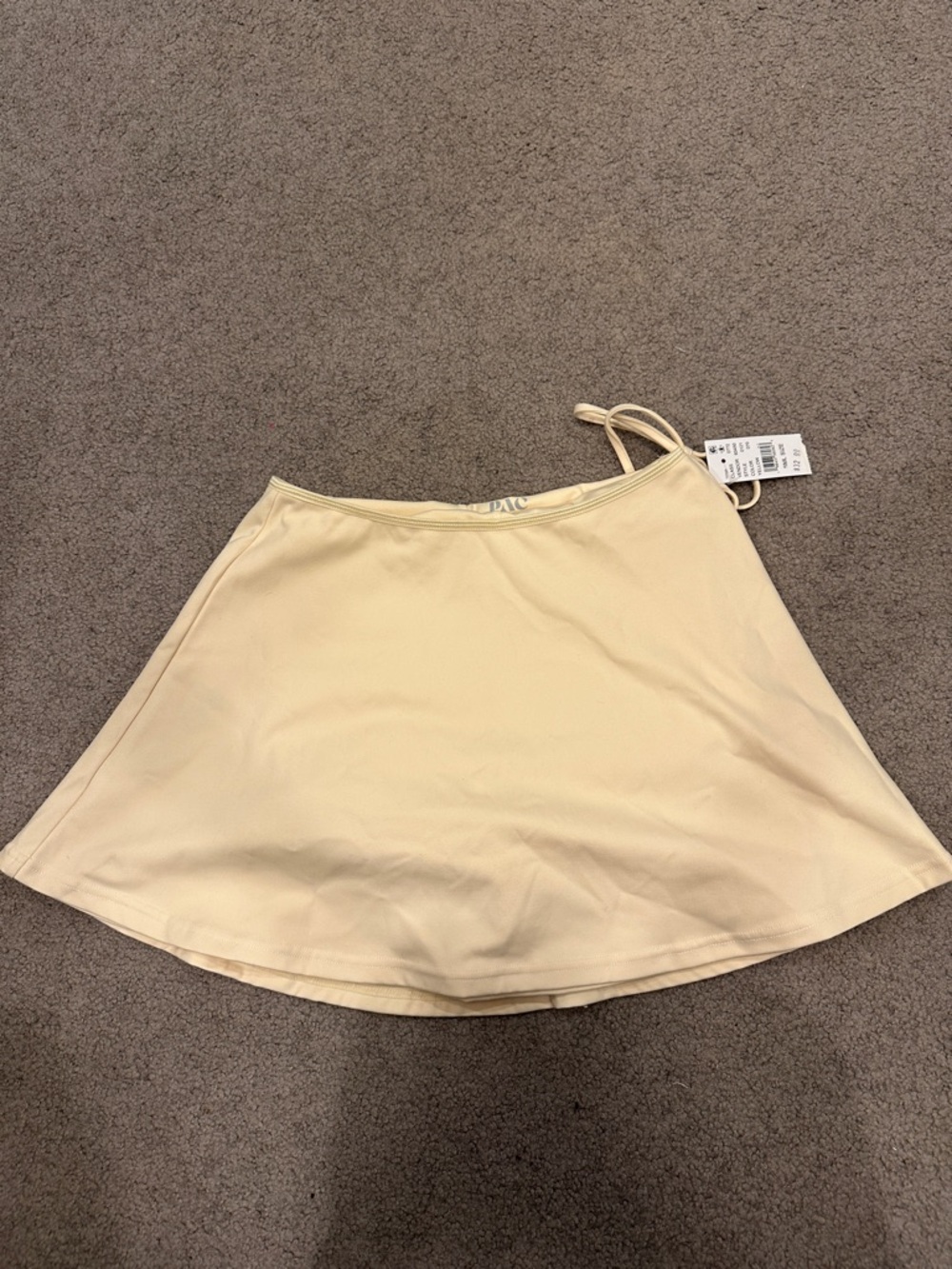 Pale Yellow A-Line Mini Skirt - Women